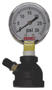 0-100 PSI 1" Test Cap Bramec - Gas Line Test Gauge