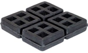 18X18 RUBBER WAFFLE PAD - Super-Duty Rubber Pad