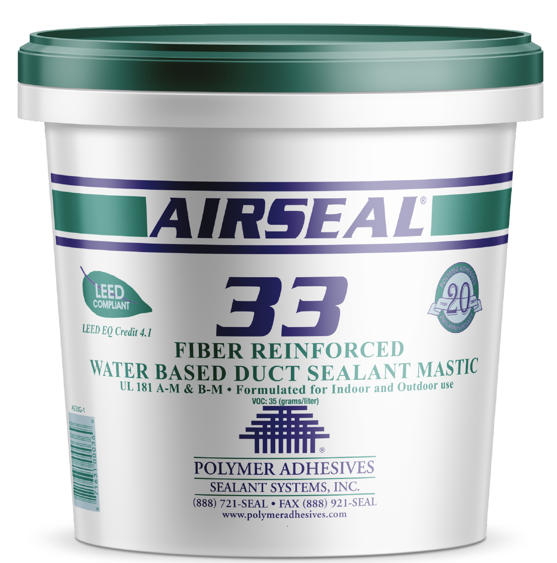 AIR SEALL 33 1 GALLON GREY DUCT SEAL