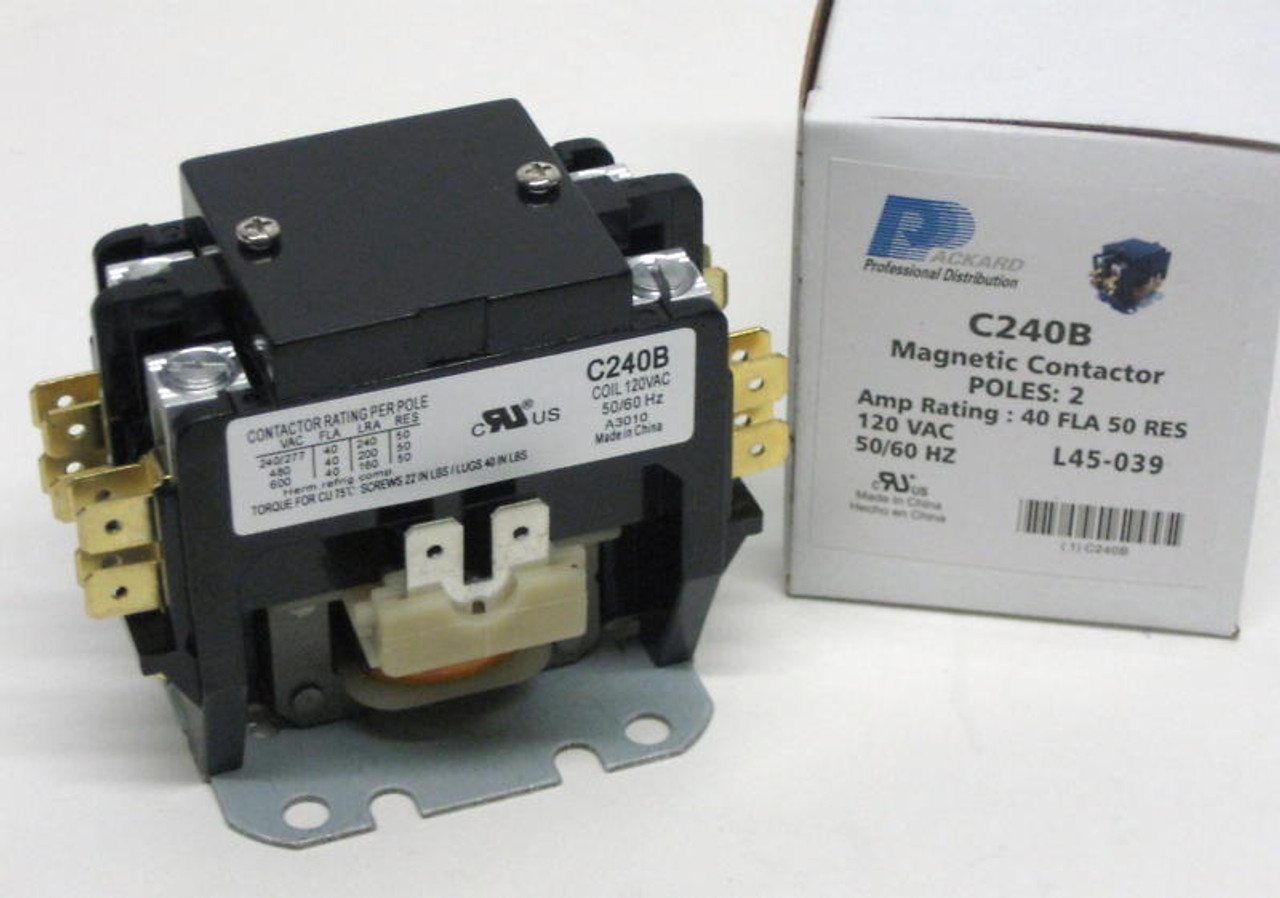 2P / 40A / 120V Contactor - Electrical