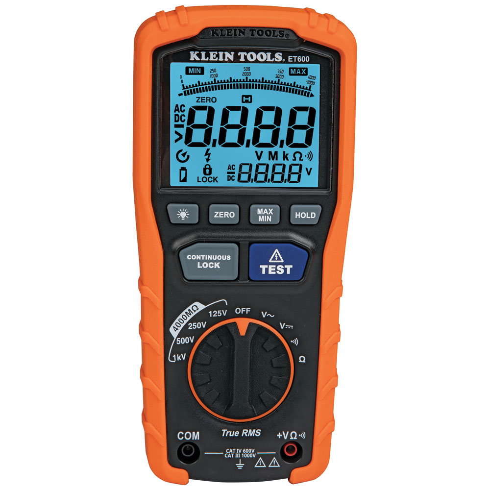 KLEIN Insulation Resistance Tester - Hand Tools