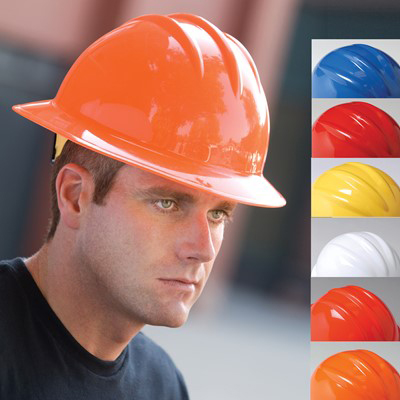 full brim 6 point hard hat - Bullard Classic Series 6-Point Ratchet Suspension Full Brim Hard Hat