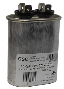 CAPACITOR,RUN SINGLE,45 MFD,370V,FLAT