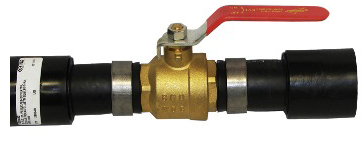 1 1/4 INCH FUSION BALL VALVE W/ COUPLING - Brass x Fusion Ball Valve