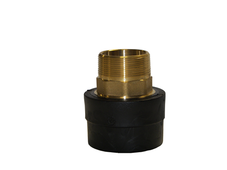 1-1/4 INCH FUSION X 1 INCH BRASS ADAPTER - Poly