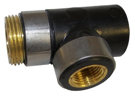 1" HP CONNECTOR X 1"FUSION X 1/2" BRASS - Male Threaded Tee