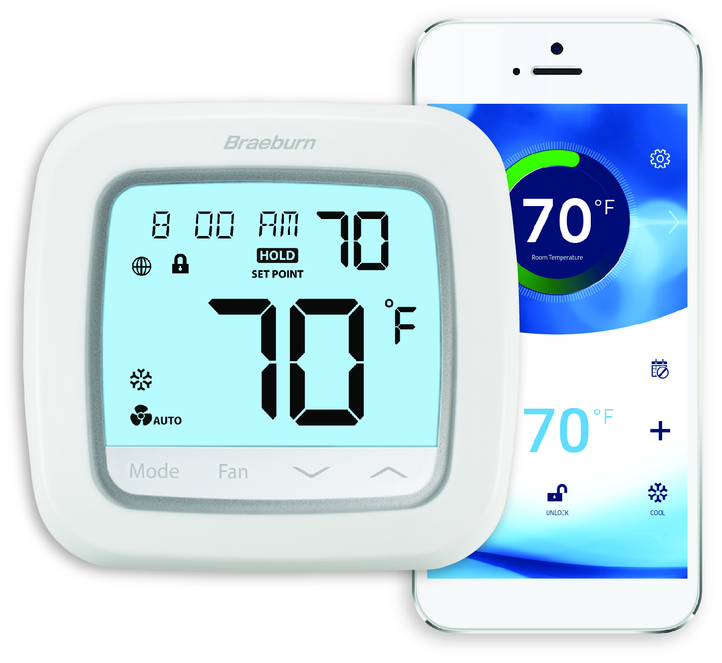 Braeburn 3H/2C Prog Wi-Fi thermostat - Thermostats